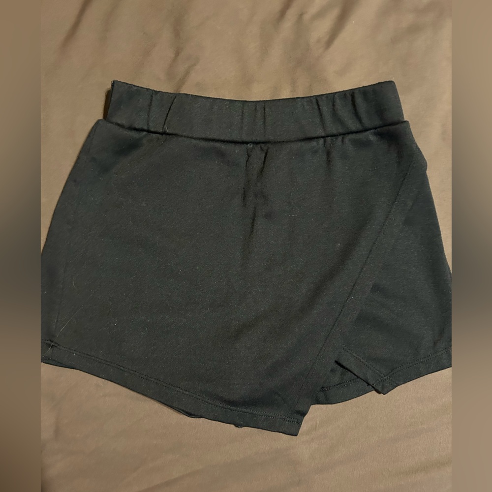 Black asymmetrical skort